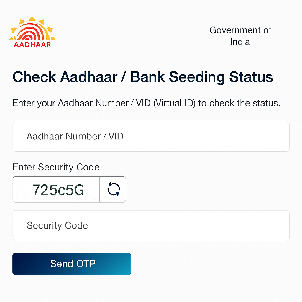 Aadhaar Seeding Status with Bank: How to Check, Link & Troubleshoot 3 Aadhaar Seeding Status with Bank