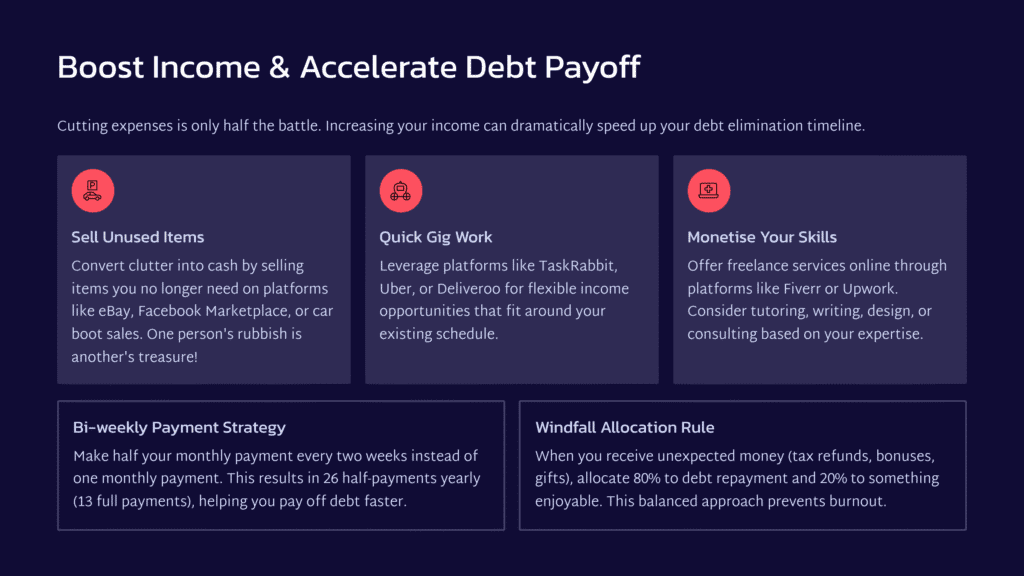 Boost Your Income and accelerate debt payoff