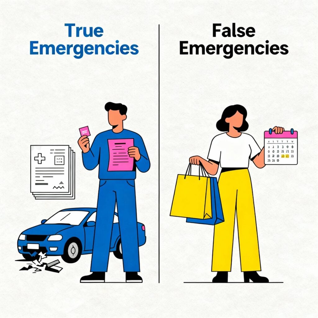 True Emergencies vs. False Emergencies