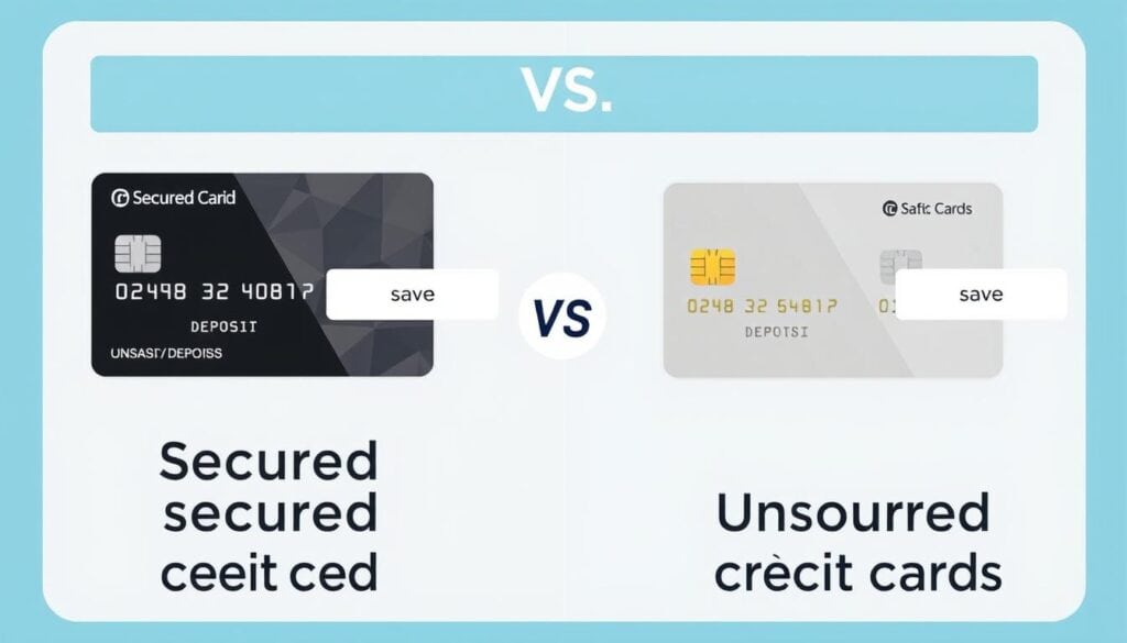 Comparison of secured and unsecured credit cards for rebuilding credit