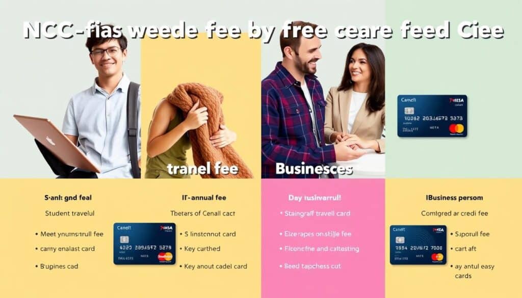 Different user profiles with recommended credit cards