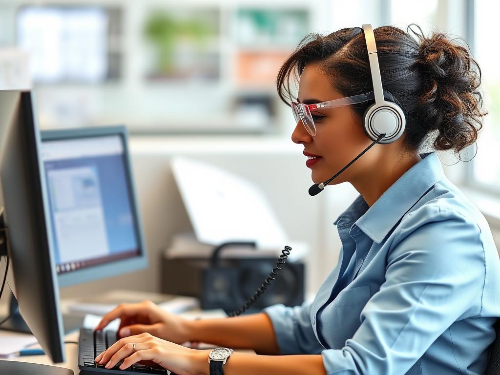 IRS customer service representative helping a taxpayer with where's my refund inquiry