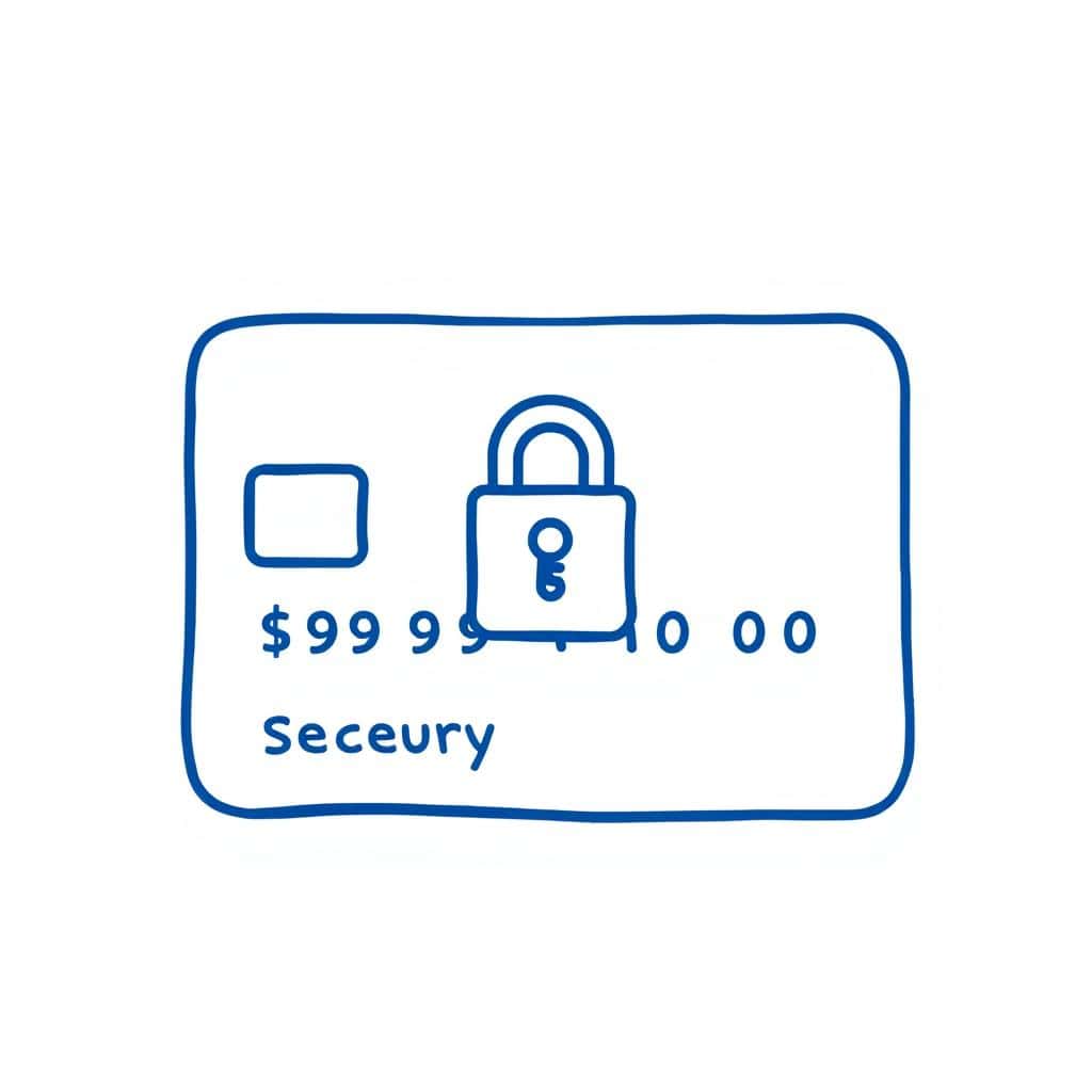 Secured credit card with security deposit illustration