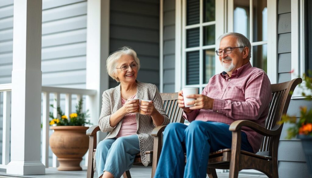 Elderly couple enjoying retirement with Social Security benefits Elderly couple enjoying retirement with Social Security benefits