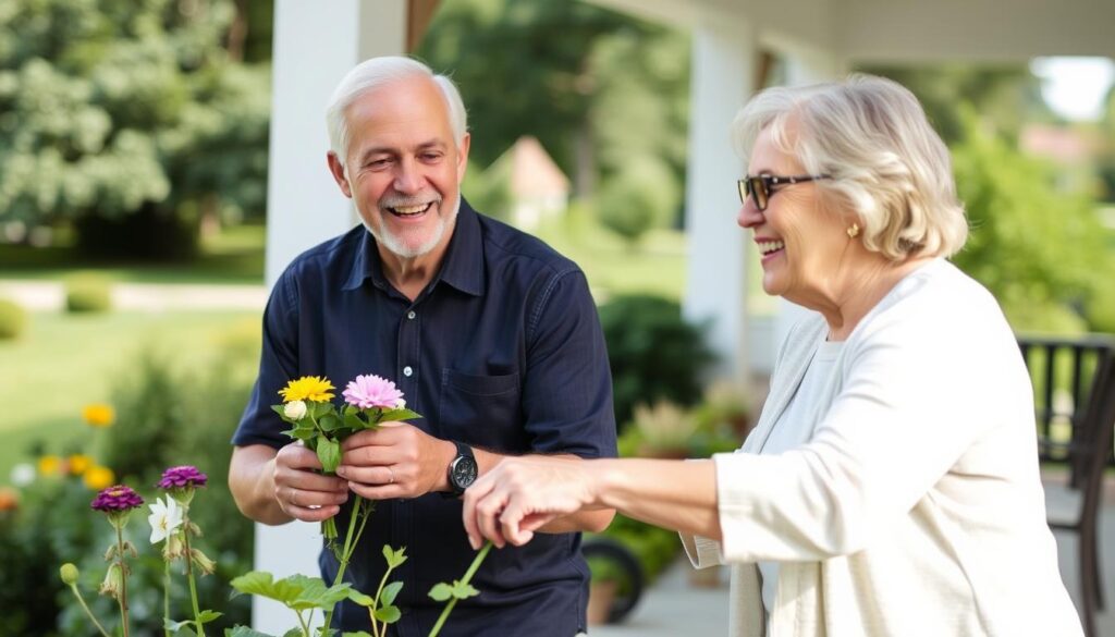 Retired couple enjoying financial security with Social Security benefits Retired couple enjoying financial security with Social Security benefits