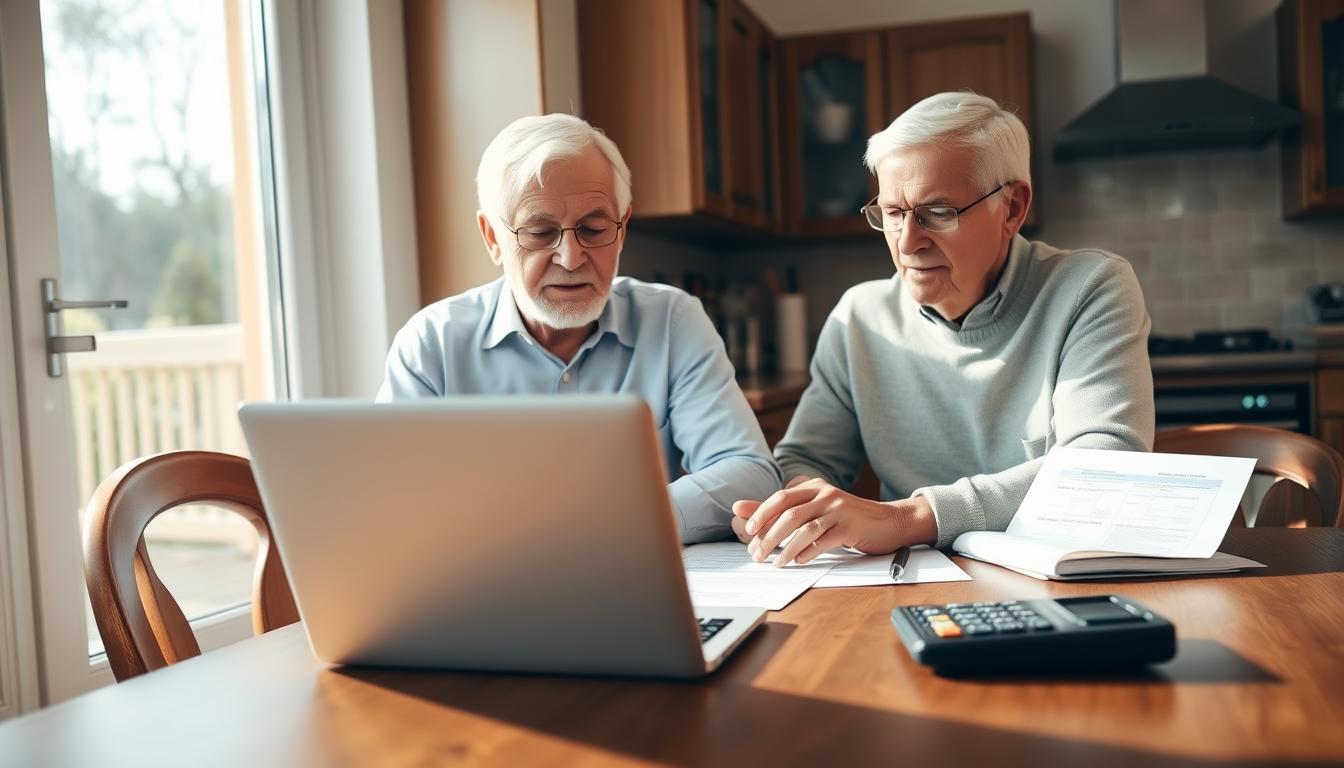Social Security Benefits: The Complete Guide 2 Senior couple reviewing Social Security benefits information on a laptop