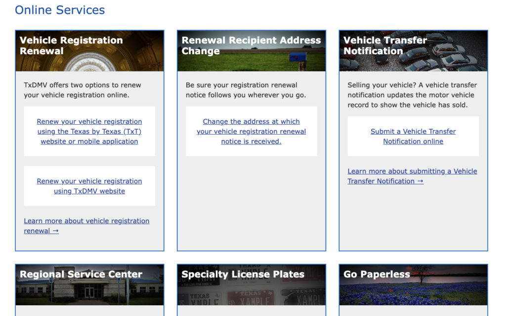 Texas (TX DMV & DPS)